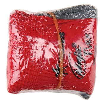 MCR Safety Ninja Flex Nylon Shell Gloves, Large, Red/Gray (6 PR / PK)