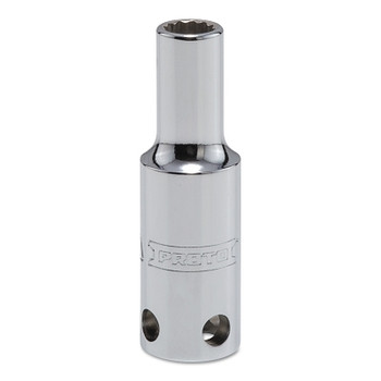 Proto Tether-Ready Drive Deep Sockets, 3/8 in Drive, 7 mm, 2 1/8 in L, 12 Points (1 EA / EA)
