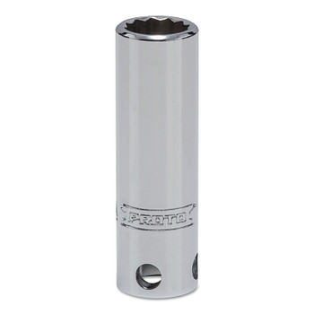 Proto Tether-Ready Drive Deep Sockets, 3/8 in Drive, 11 mm, 2 1/8 in L, 12 Points (1 EA / EA)