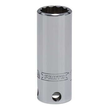 Proto Tether-Ready Drive Deep Sockets, 3/8 in Drive, 14 mm, 2 1/8 in L, 12 Points (1 EA / EA)