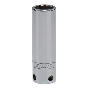 Proto Tether-Ready Drive Deep Sockets, 3/8 in Drive, 15 mm, 2 3/4 in L, 12 Points (1 EA / EA)