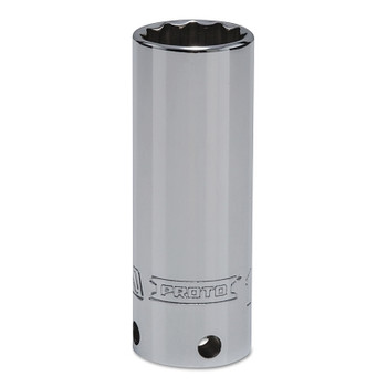 Proto Tether-Ready Drive Deep Sockets, 3/8 in Drive, 19 mm, 2 3/4 in L, 12 Points (1 EA / EA)