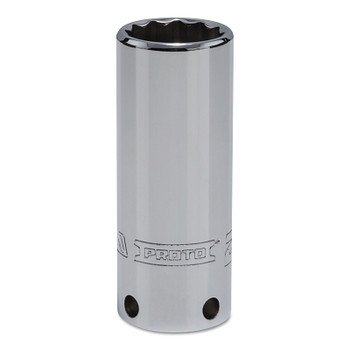 Proto Tether-Ready Drive Deep Sockets, 3/8 in Drive, 20 mm, 2 3/4 in L, 12 Points (1 EA / EA)
