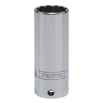 Proto Tether-Ready Drive Deep Sockets, 3/8 in Drive, 21 mm, 2 3/4 in L, 12 Points (1 EA / EA)