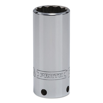 Proto Tether-Ready Drive Deep Sockets, 3/8 in Drive, 22 mm, 2 3/4 in L, 12 Points (1 EA / EA)