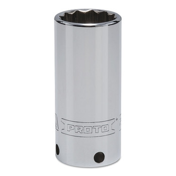 Proto Tether-Ready Drive Deep Sockets, 3/8 in Drive, 23 mm, 2 3/4 in L, 12 Points (1 EA / EA)