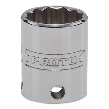 Proto Tether-Ready Drive Deep Sockets, 3/8 in Drive, 18 mm, 1 3/16 in L, 12 Points (1 EA / EA)