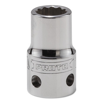 Proto Tether-Ready Drive Deep Sockets, 1/2 in Drive, 12 mm, 1 31/64 in L, 12 Points (1 EA / EA)