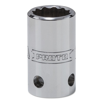 Proto Tether-Ready Drive Deep Sockets, 1/2 in Drive, 15 mm, 1 1/2 in L, 12 Points (1 EA / EA)