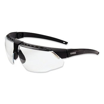 Honeywell Uvex Avatar Eyewear, Clear Lens, Polycarbonate, Anti-Fog, Black Frame (10 EA / BX)