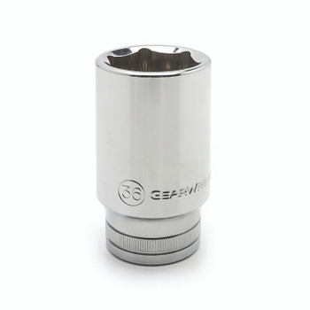 GEARWRENCH 6 Point Deep Metric Socket, 3/4 in Drive, 35 mm Opening (1 EA / EA)