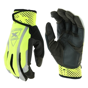 West Chester Extreme Work Safety Gloves, Synthetic Leather, Large, Green (1 PR / PR)