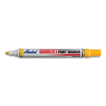 Markal Galvanizer's Removable Paint Marker, Yellow, Medium Tip, Bullet (12 EA / BX)