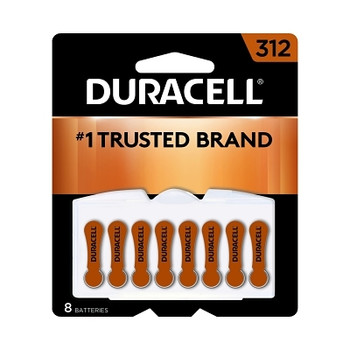 Duracell Button Cell Battery, Zinc Air, #312, 8PK (288 EA / CA)