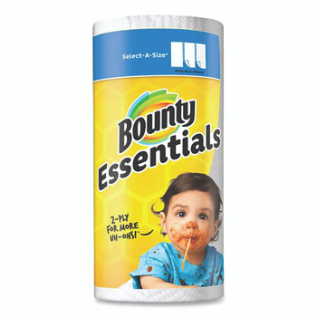 Procter & Gamble Bounty Essentials Kitchen Roll Paper Towel, 2-Ply, 11 in W x 10.2 in L, 40 Sheets/Roll (30 RL / CT)