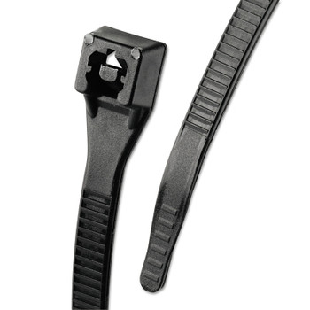 Gardner Bender Xtreme Temp Cable Ties w/DbleLock, 50lb Tensile Strength, 8 in, UV Black, 100/Bag (1 BG / BG)