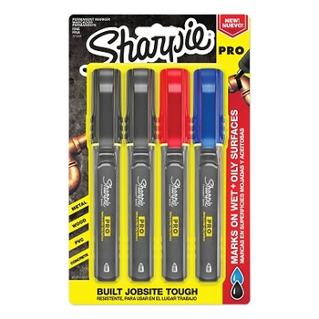 Sharpie PRO Markers, Assorted Colors, Fine (24 EA / CT)