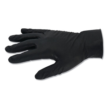 KleenGuard G10 Kraken Grip Nitrile Gloves, Fully Textured, Med/8, Black (100 EA / BX)