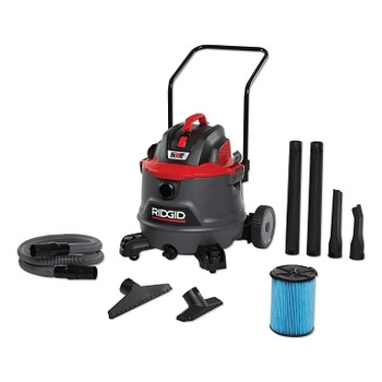 Ridgid NXT Wet/Dry Vacuum, 14 gal, 6.0 Peak HP, Large Rear Wheels with Cart (1 EA / EA)