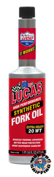 Lucas Oil Synthetic Fork Oil 20wt. Extra Heavy, 1 Pint (12 BTL / CS)