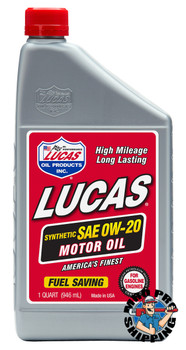 Lucas Oil Synthetic SAE 0W-20 Motor Oil, 1 Quart (1 BTL / EA)