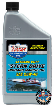 Lucas Oil SAE 25W-40 Stern Drive Inboard Engine Oil, 1 Quart (6 BTL / CS)