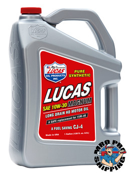 Lucas Oil Synthetic SAE 10W-30 Motor Oil API CJ-4/, 1 Gallon (4 GAL / CS)