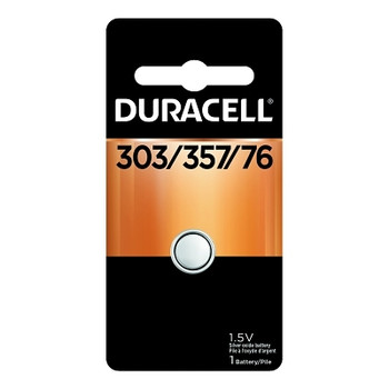 Duracell Watch/EleCTronic Battery, Silver Oxide, 1.5V, 357/303, 1 EA/PK (6 PK / CT)
