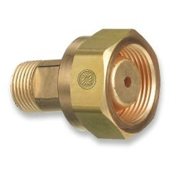 Western Enterprises Brass Cylinder Adaptor, From CGA-520 B Tank Acetylene To CGA-300 Commercial Acetylene (1 EA / EA)