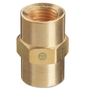 Western Enterprises Pipe Thread Coupling, Adaptor, 3000 psig, Brass, 1/4 in NPT Female/Female, 1.187 in L, 3/4 in Hex (1 EA / EA)