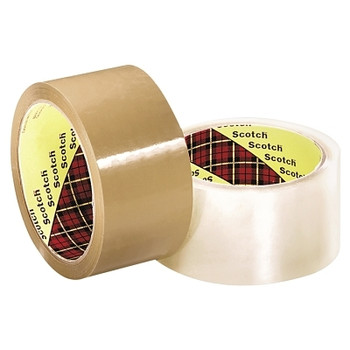 3M Industrial Scotch Industrial Box Sealing Tapes 371, 48mm x 50 m, Clear (1 RL / RL)