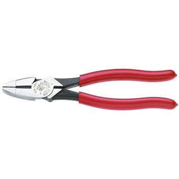 Klein Tools Lineman's High-Leverage Pliers, 9.34 in OAL, 0.797 in Cross-Cut Cutting Length, Heavy Plastic-Dipped Handles (1 EA / EA)
