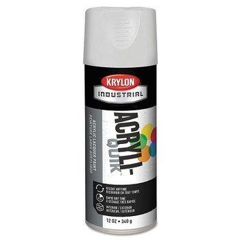 Krylon Interior/Exterior Industrial Maintenance Paint, 12 oz Aerosol Can, Glossy White (6 CN / CA)