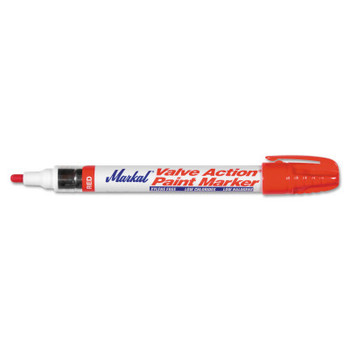 Markal PAINT-RITER VALVE ACTION Paint Marker, Red, 1/8 in Tip, Medium (1 EA)