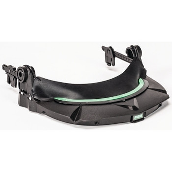 MSA V-Gard Visor Frame for General Purposes, For All MSA Slotted Caps, Black/Green, Debris Control Sold Separately (1 EA / EA)