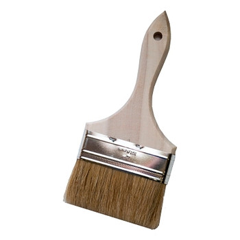 Magnolia Brush Low Cost Paint or Chip Brush, Single Thickness, 4 in wide, 100% White Bristles, Wood Handle, Chip Brush (1 EA / EA)