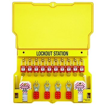 Master Lock Safety Series Lockout Stations with Key Registration Card, 15-1/2 in H x 22 in W (1 EA / EA)