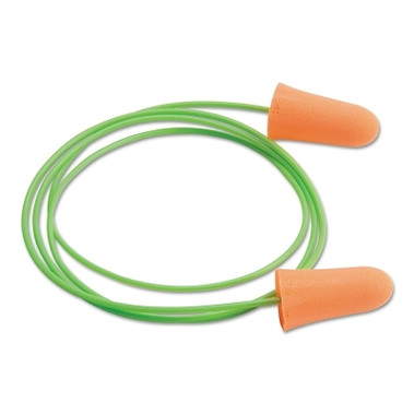 Moldex Mellows Foam Ear Plugs, Polyurethane, Bright Orange, Corded (100 PR / BX)