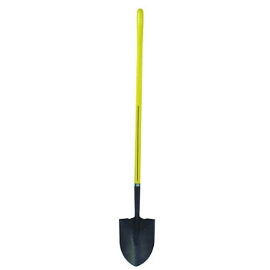 Nupla Ergo Power Round Point Shovel, 11.5 in x 9 in Round Pt Blade, 48 in Fiberglass Straight Handle, 16 ga (1 EA / EA)