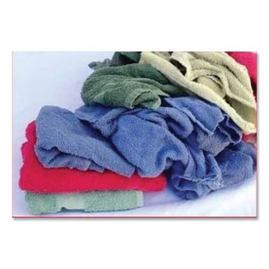Oklahoma Waste & Wiping Rag Cotton and Knit Rags, Assorted Colors, 10 lb (10 LB / CTN)