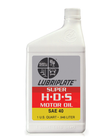 LUBRIPLATE SUPER HDS  MOT. OIL - 40, 1 qt. Bottle, (12 BTL/CS)