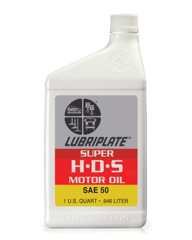 LUBRIPLATE SUPER HDS  MOT. OIL - 50, 1 qt. Bottle, (12 BTL/CS)