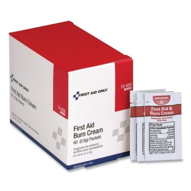 First Aid Only First Aid/Burn Cream Packet, 0.9 g, 12 per Box (12 TUBE / BOX)