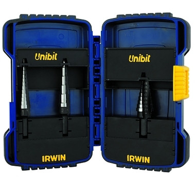 Irwin Unibit Step Drill Set, 3-Pc, HSS #1/#2/#3 (1 ST / ST)