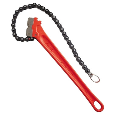 Ridgid Chain Wrench, 2 in  to 5 in Opening, 18-1/2 in Chain, 14 in OAL (1 EA / EA)