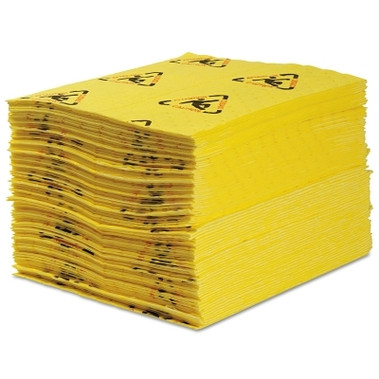 Brady SPC High Visibility Safety & Chemical Absorbent Mat, Abs 3 gal, 15 in x 19 in (100 EA / CA)