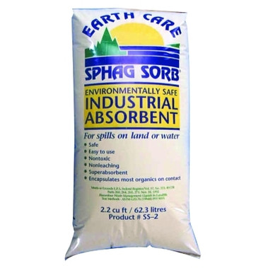 Sphag Sorb Industrial Absorbent, Absorbs 12 gal, 2.2 ftÃ‚Â³ Coverage (3 BAG / CS)