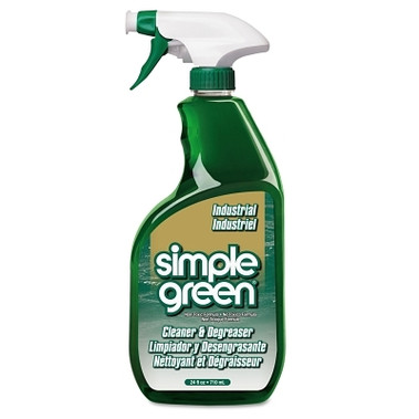 Simple Green Industrial Cleaner and Degreaser, 24 oz, Spray Bottle, Sassafras Scent (12 BO / CA)