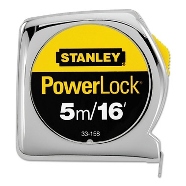Stanley Powerlock Tape Rules Wide Blade, 3/4 in x 5 m/16 ft (1 EA / EA)