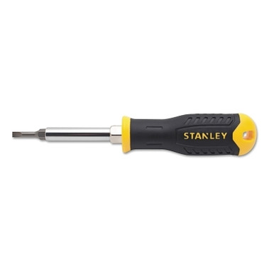 Stanley 6-Way Screwdriver, #1, #2, 1/4 in, 3/16 in Tips, 7-3/4 in Length, Keystone Slotted/Phillips (1 EA / EA)